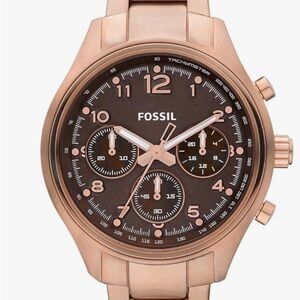 Fossil chocolate gold Chronograph women’s watch